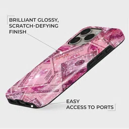 PEEPERLY Unisex iPhone 14 Pro Conversational Barbie Cash Impact Resistant Back Case image 3