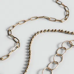 MANGO Women Set Of 3 Link Chains image 3