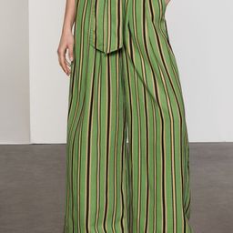 NEXT Women Mid-Rise Vertically Striped Wide Leg Trousers with Belted Detail-picture-7