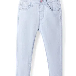 Babyhug Full Length Washed Denim Jeans with Stretch - Light Blue-picture-23
