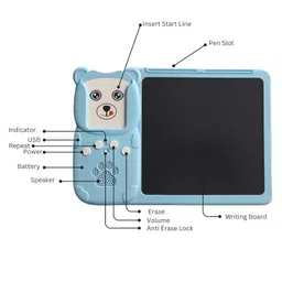 Azhari 224 Words 2 in 1 Talking Flash Cards with LCD Writing Tablet Educational Toy for Kids Color May Vary image 2