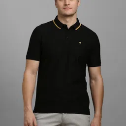 Louis Philippe Men Solid Polo Collar Cotton T-shirt-picture-19
