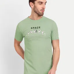 MEGHZ Men Graphic Printed Round Neck Cotton Slim Fit T-shirt-picture-19