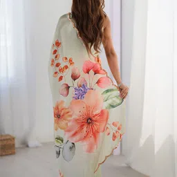 CaniBani Floral Sequinned Silk Blend Saree image 5