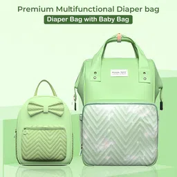 polka tots MamaMini Luxe Duo Diaper Backpack With Baby Bag Diaper Bag image 2
