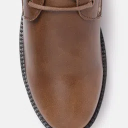 Roadster Men Brown Solid Mid-Top Derbys image 5