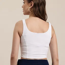 HERE&NOW Textured Fitted Crop Top image 2