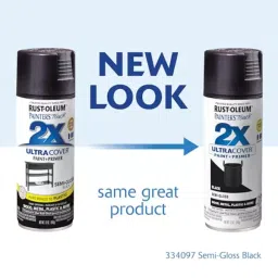 Rust-Oleum Painters Touch 2X Ultra Cover Primer Spray Paint Semi Gloss Black, 249061 (Can of 340 g) image 2