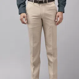 Van Heusen Men Checked Slim Fit Formal Trousers-image-86