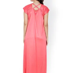 Klamotten Peach-Coloured Satin Maxi Nightdress X10 image 2