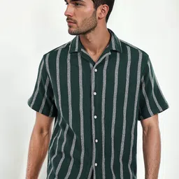 Celio Men Classic Opaque Striped Casual Shirt image 2