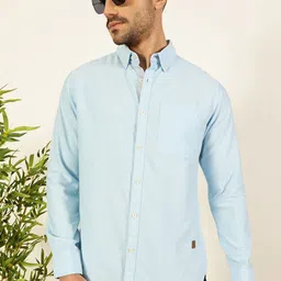 Thomas Scott Men Premium Button-Down Collar Solid Cotton Slim Fit Casual Shirt-picture-33