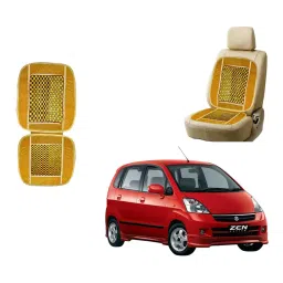 Auto Pearl Polyester, Cotton Front Vehicle Seating Pad Beige for Maruti Suzuki Zen Estilo-picture-22