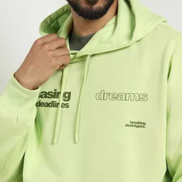 NOBERO Men Printed Hooded Oversized Sweatshirt image 4