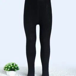 Mustang Cotton Knit Solid Footed Tights - Black-picture-22