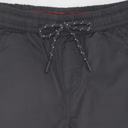 Pantaloons Junior Cotton Woven Solid Shorts - Charcoal Grey image 3