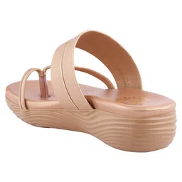 Shoetopia Textured Sandals - Rose Gold image 3