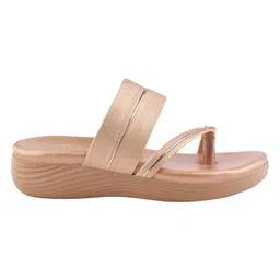 Shoetopia Textured Sandals - Rose Gold image 4