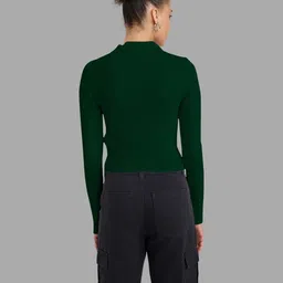 Maheshvi Women Ribbed Shirt Collar Crop Top image 2