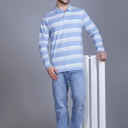 SANE ORIGINALS Striped Polo Collar Regular Fit T-shirt image 5