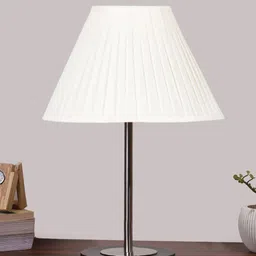 Devansh Off White Textured Wood Contemporary Frusturical Shaped Table Lamp-picture-29
