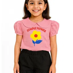 POP STREET KIDS Girls Floral Printed Top with Shorts-picture-42