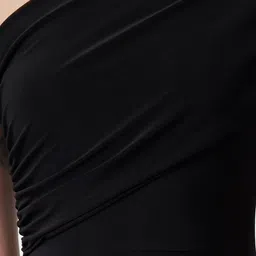 Trendyol Solid One Shoulder Maxi Dress image 2