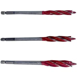 jon bhandari tools 10mm, 12mm, 14mm Four Slot Wood Working Drill Bit Shank Twist Bore Hole Auger Drilling Bit For Woodworking image 2