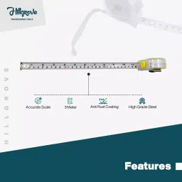 Hillgrove HGACC7M1 3m Steel Blade Measurement Tape with Auto-Lock Function image 3