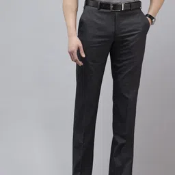 Park Avenue Men Checked Formal Trousers-picture-29
