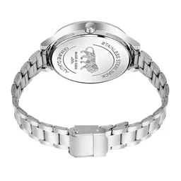 VIRAKTI Women Brass Dial & Stainless Steel Bracelet Style Straps Analogue Watch G-62-PURPLE STEEL-G image 2