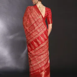 Anouk Rustic Zari Art Silk Sungudi Saree image 4