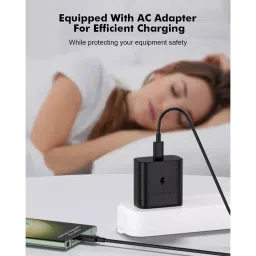 Loire Original PD3.0 Super Fast Charging Mobile Adapter 25 W Black for Samsung Galaxy Smartphones image 3