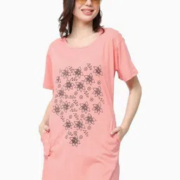 DDASPRATION Women Floral Printed Pockets T-shirt-image-64
