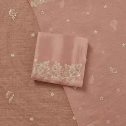 Soch Floral Embroidered Thread Work Chanderi Unstitched Dress Material image 4