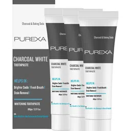 Purexa Unisex Set Of 3 Baking Soda & Charcoal Toothpaste- 100 g Each-image-28