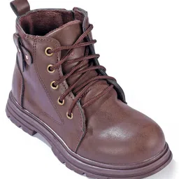 Pine Kids Winter Boots with Lace Up Closure -  Brown image 2