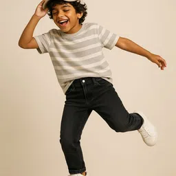 Tales & Stories Denim Woven Mild Washed Jeans - Charcoal Grey image 3