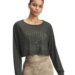 UNDER ARMOUR Women Typography Printed Extended Sleeves T-shirt-image-76