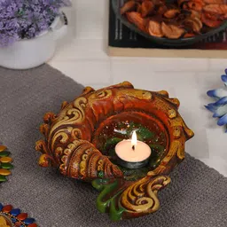 Aapno Rajasthan Multi Color Handpainted Diwali Diya image 1