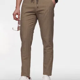 French Connection Men Striped Slim Fit Trousers-picture-44