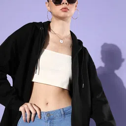 The Roadster Life Co. September Hello Monsoon Anti Fits Oversized Hooded Sweatshirt image 2