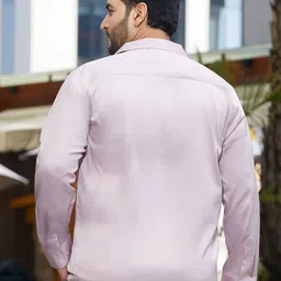 Instafab Plus Men Comfort Oversized Fit Cuban Collar Solid Cotton Casual Shirt image 3