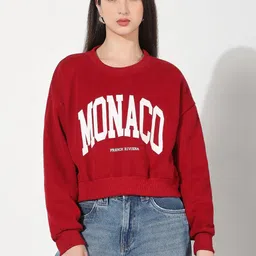 SHOWOFF Women Red Printed Cotton Tops image 4