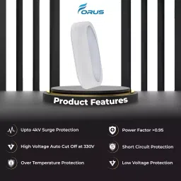 FORUS 10 W Led Bulkhead Light IP65 Warm White (Pack of 3) image 3