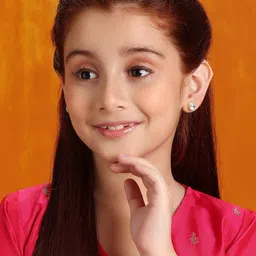 Ruby Raang Girls Gold-Plated Kundan Studded Circular Studs image 3