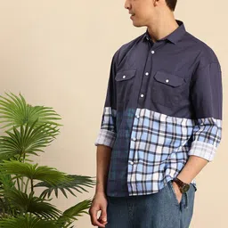 Mast & Harbour Opaque Checked Pure Cotton Casual Shirt image 3