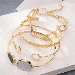 TheVineGirl Women 4 Gold-Plated Cuff Bracelet-image-8