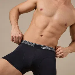 URBAN ADVENTURE Men Pack of 2 Mid-Rise Anti-Bacterial Short Trunks 2P-UAM-007(WINE-BLK) image 5