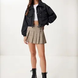 Happiness istanbul Stand Collar Lightweight Crop Sporty Jacket-picture-11
